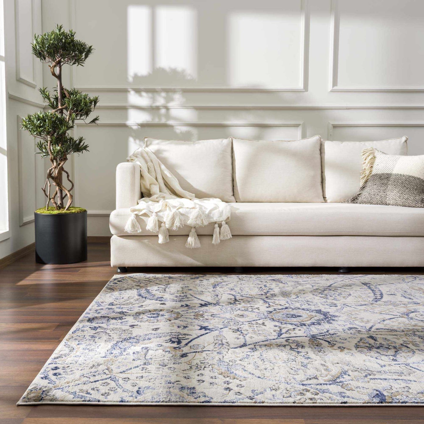Georgiana Blue & Beige Oushak Rug-3