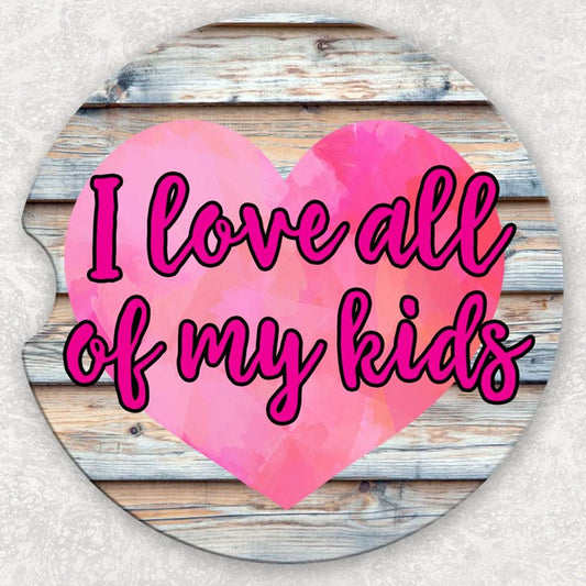 Car Coaster Set - I Love All of My Kids