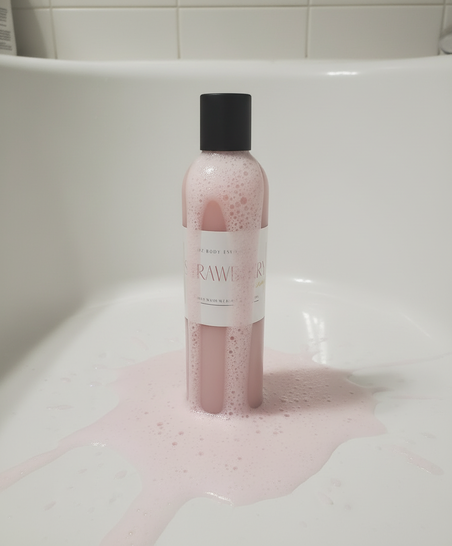 Strawberry Champagne Body Wash with Bursting Beads-3