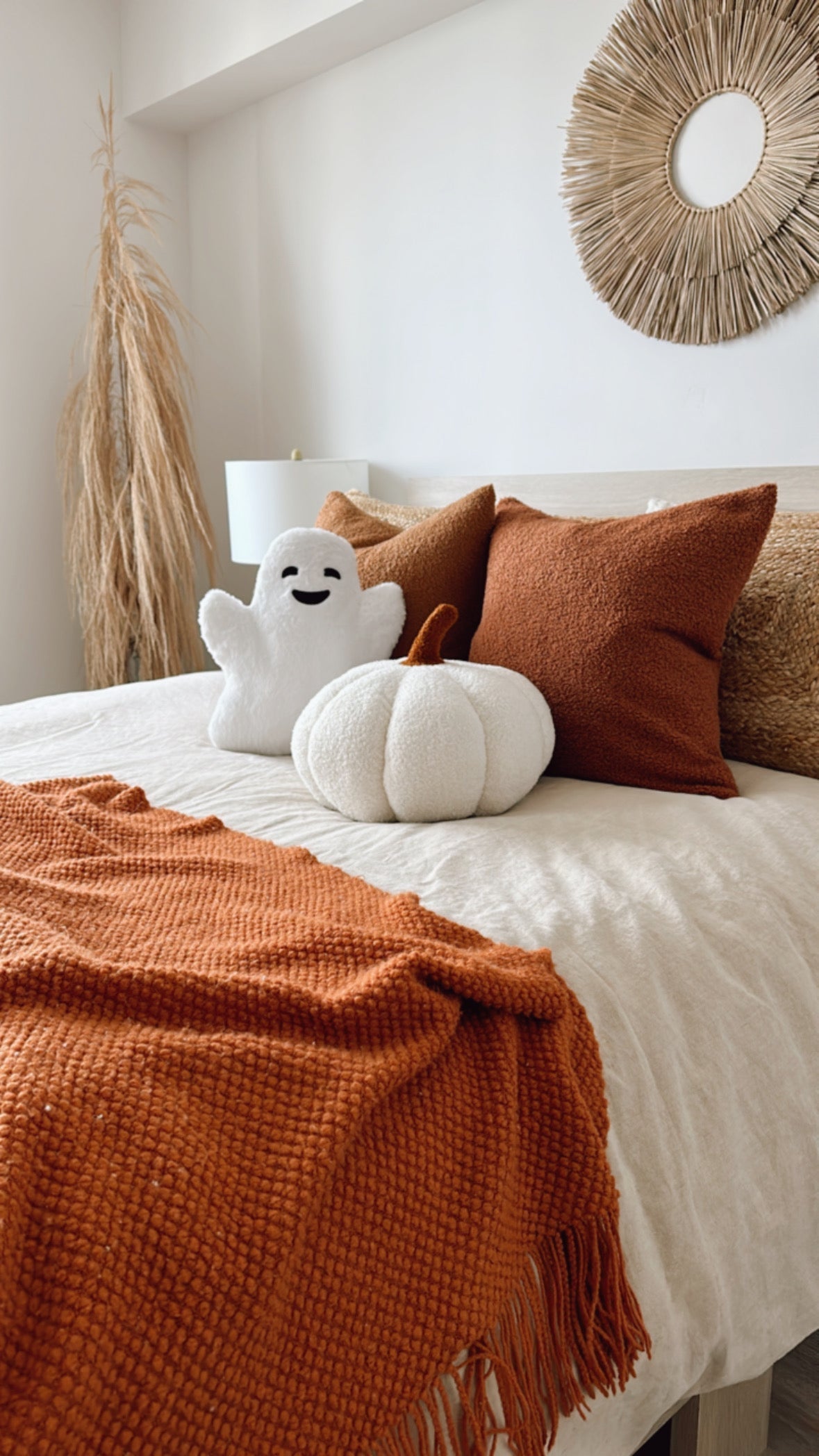 Jumbo Sherpa Cream Pumpkin Pillow-2