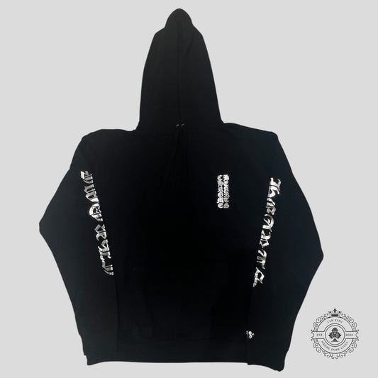 Chrome Hearts 1998 Metallic Vertical Logo Hoodie in Black