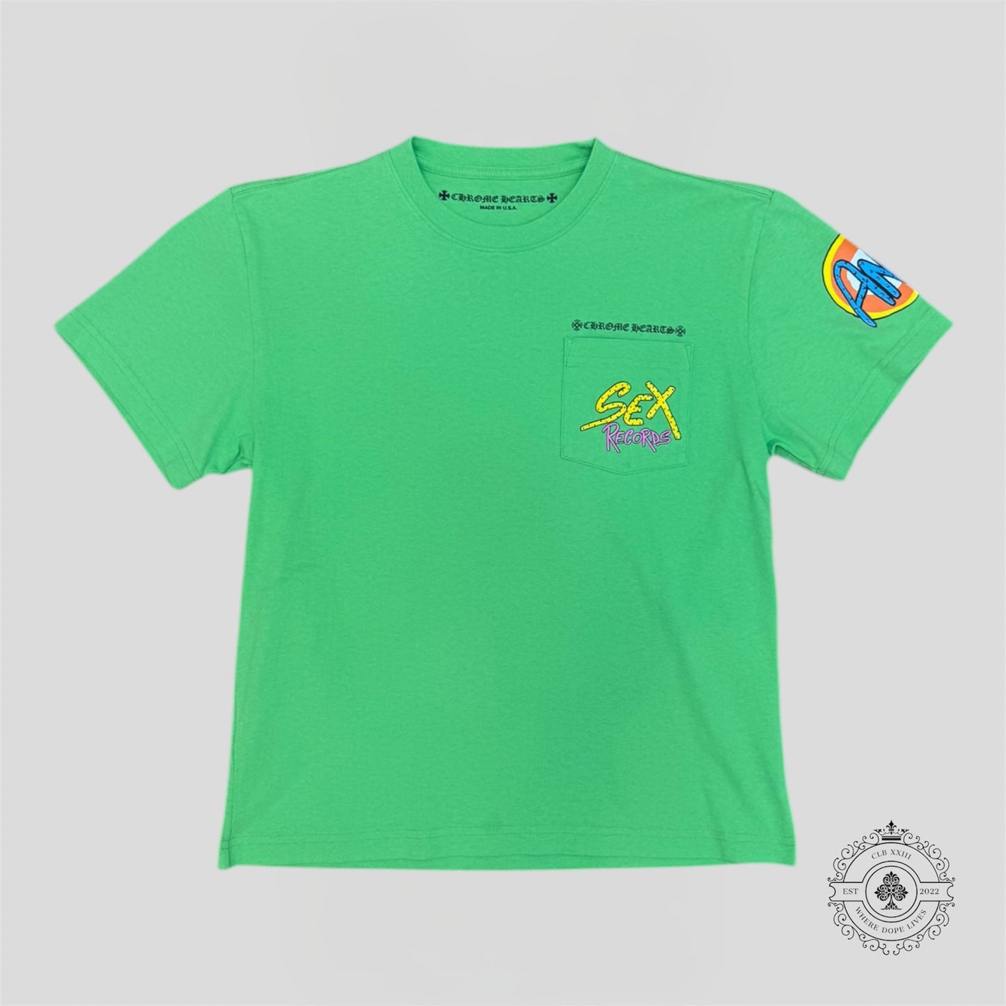 Chrome Hearts Sex Records Tee in Green