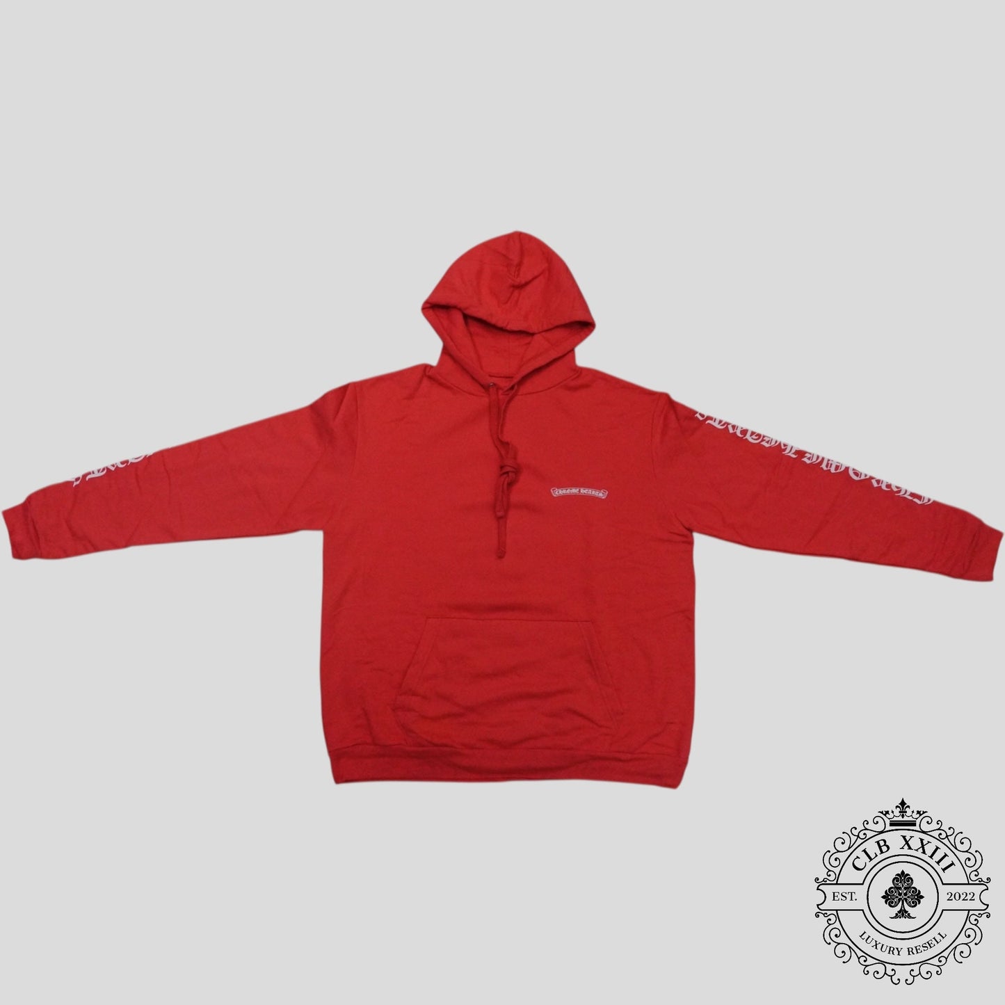 Chrome Hearts Scroll Hoodie In Red