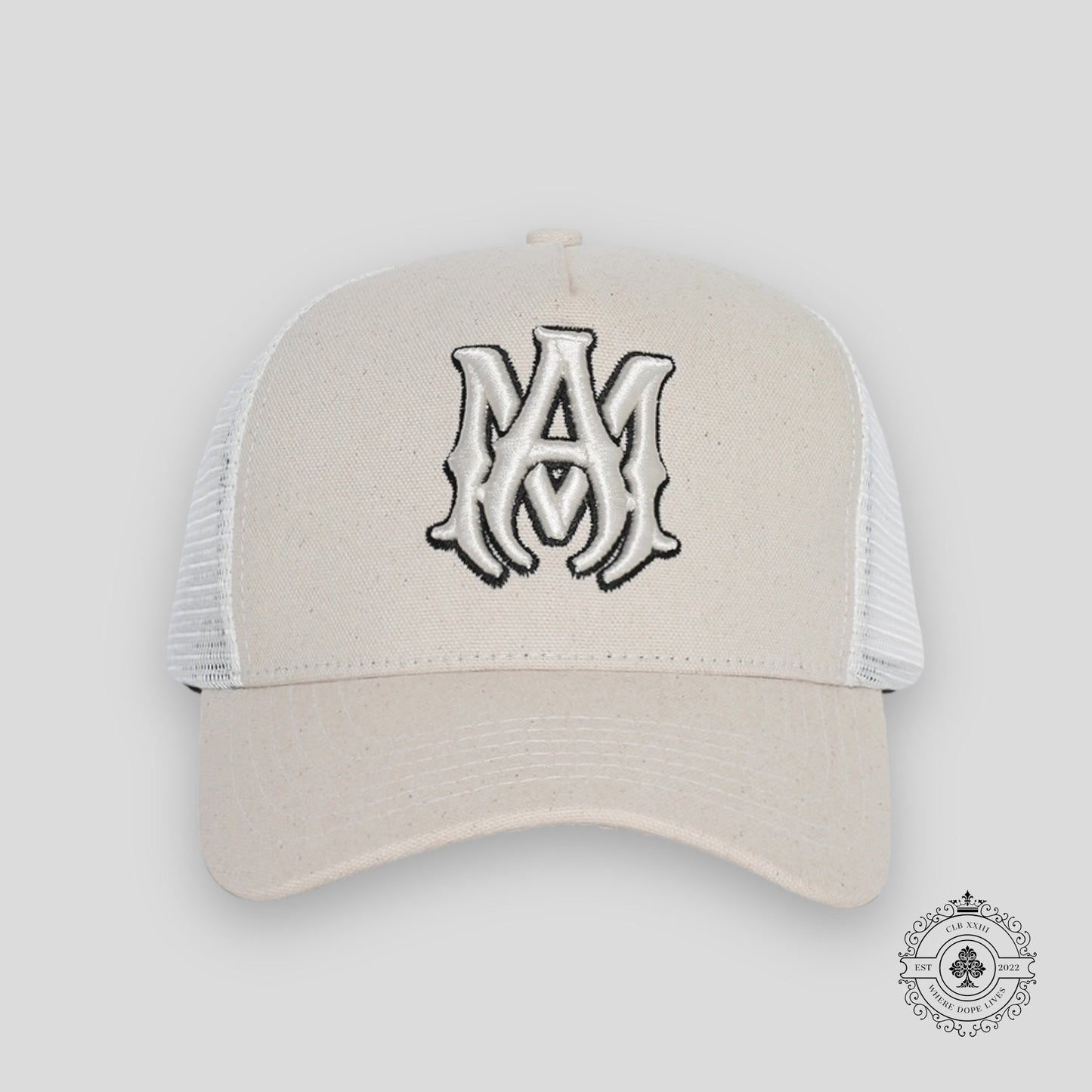 Amiri MA Trucker Hat in Natural