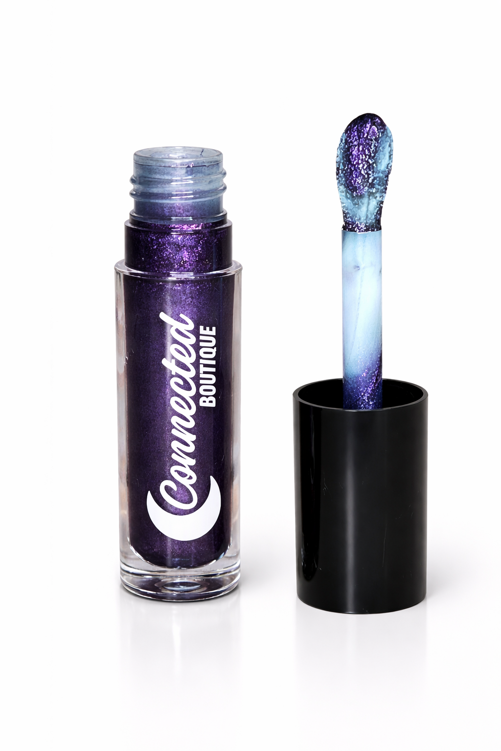 Astradrip duochrome lipgloss purple blue green shift with apple scent-1