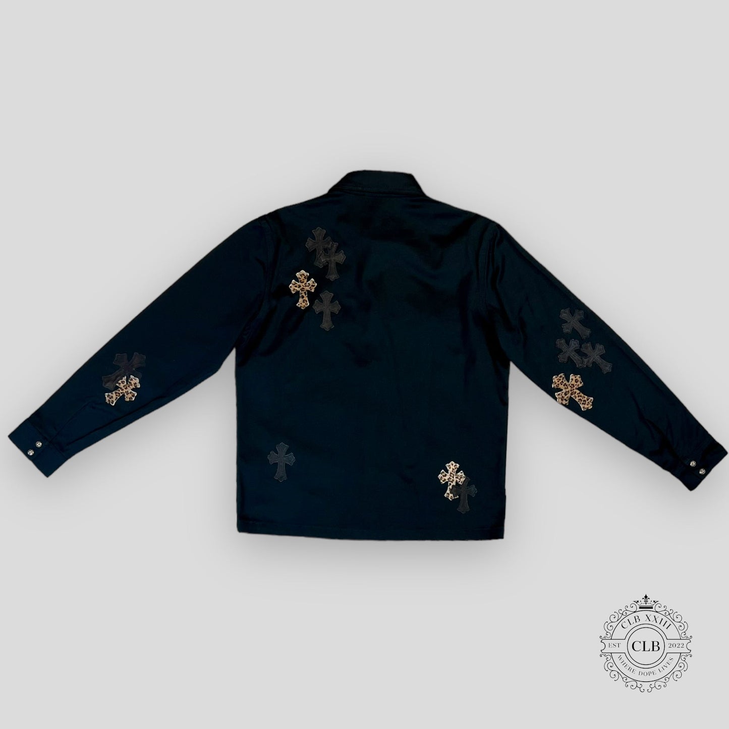 Chrome Hearts Cross Patch Work Dog Shirt in Black
