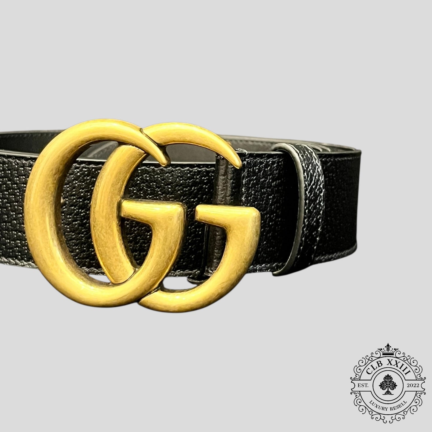 Gucci GG Marmont Wide Belt in Black