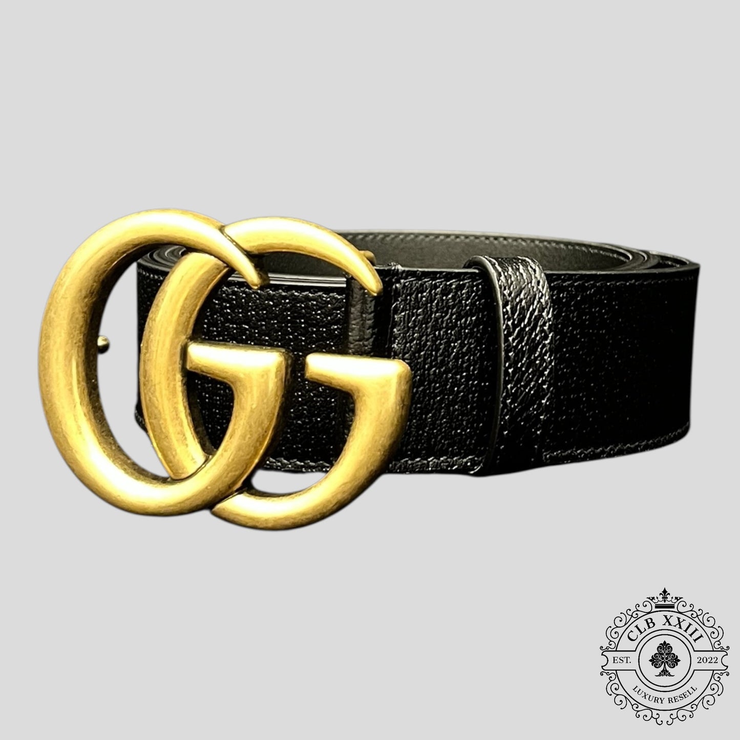 Gucci GG Marmont Wide Belt in Black