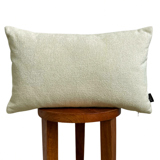 Cream Sherpa Lumbar Pillow Cover-0