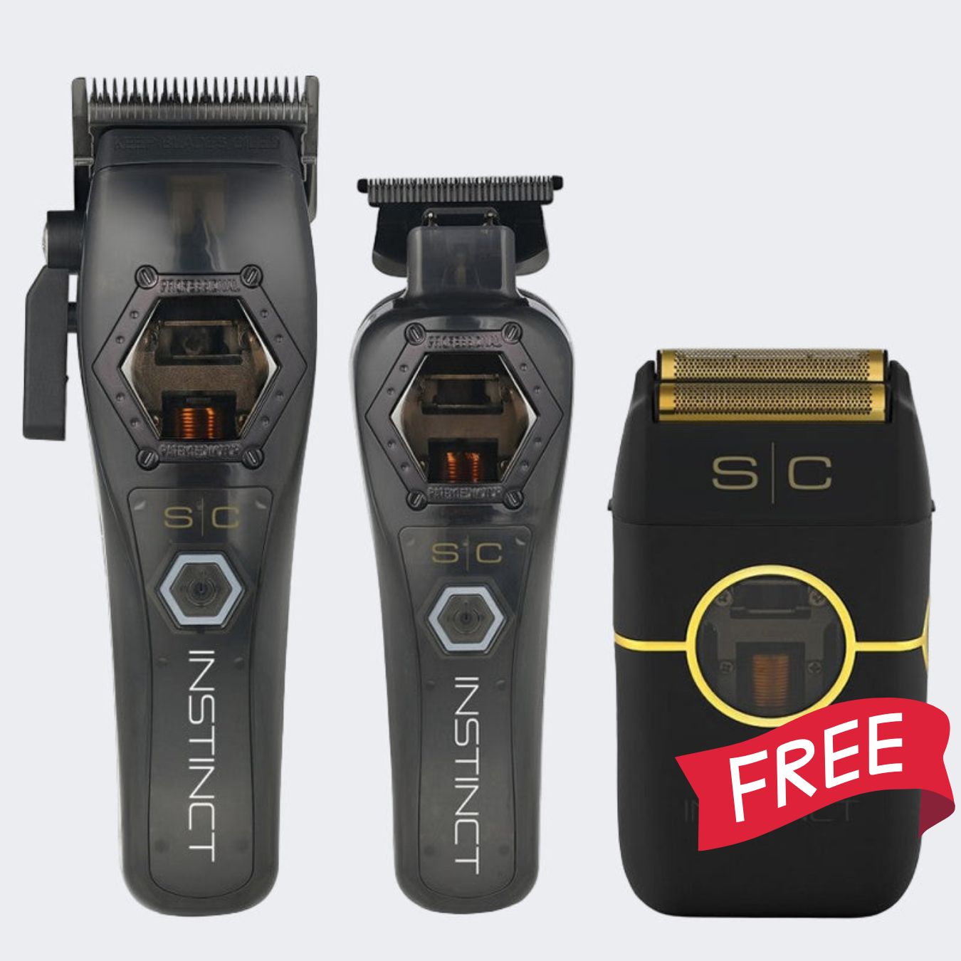 StyleCraft Metal Instinct Collection – Clipper, Trimmer with FREE Metal Shaver