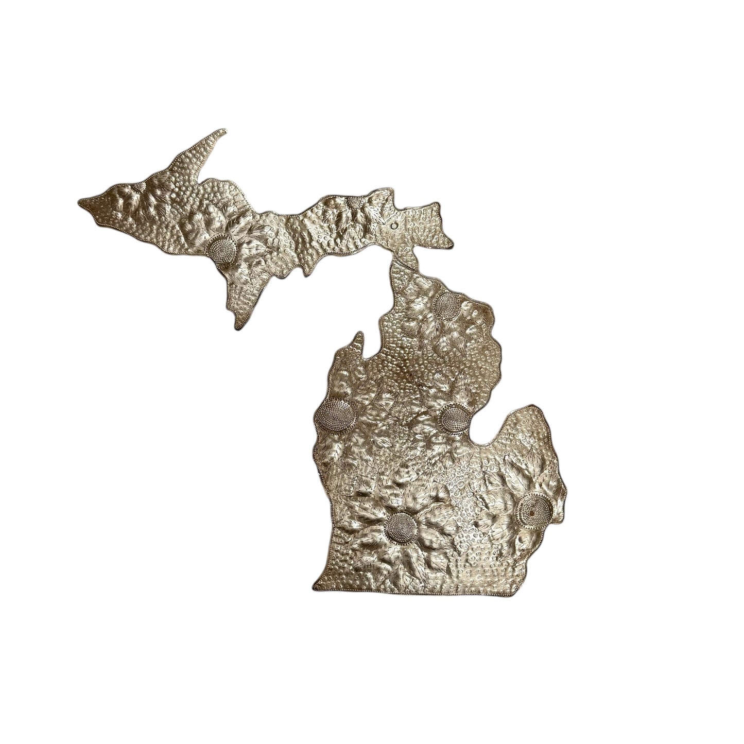 Michigan Floral Metal Art