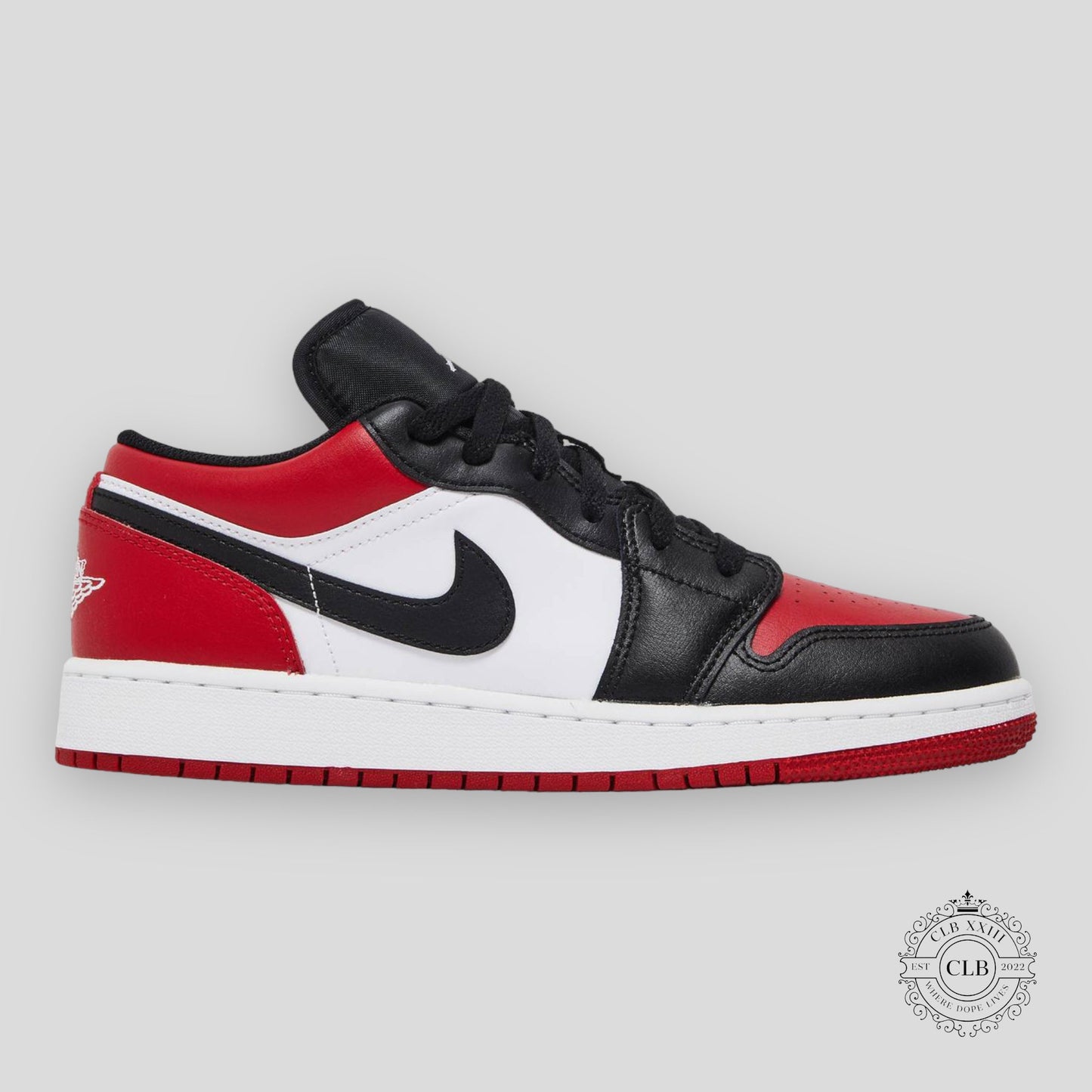 Air Jordan 1 Low GS Bred Toe