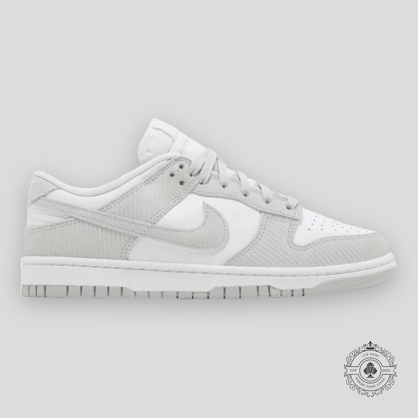 Nike Dunk Low (W) Light Silver Corduroy