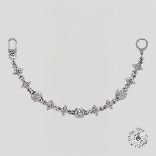 Louis Vuitton Western Chain Belt/Bag Charm in Aged Silver