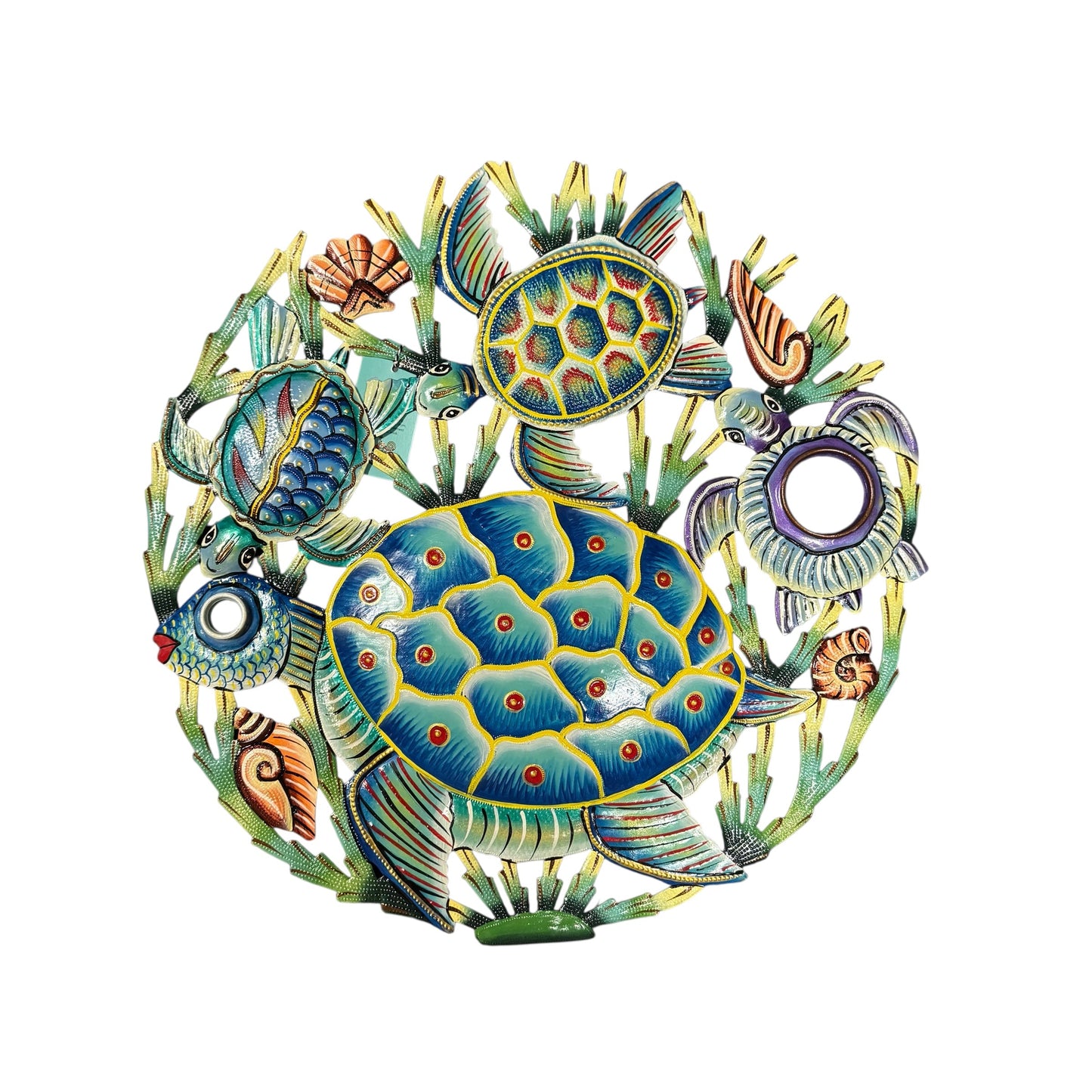 Oil Drum Top Turtle Family