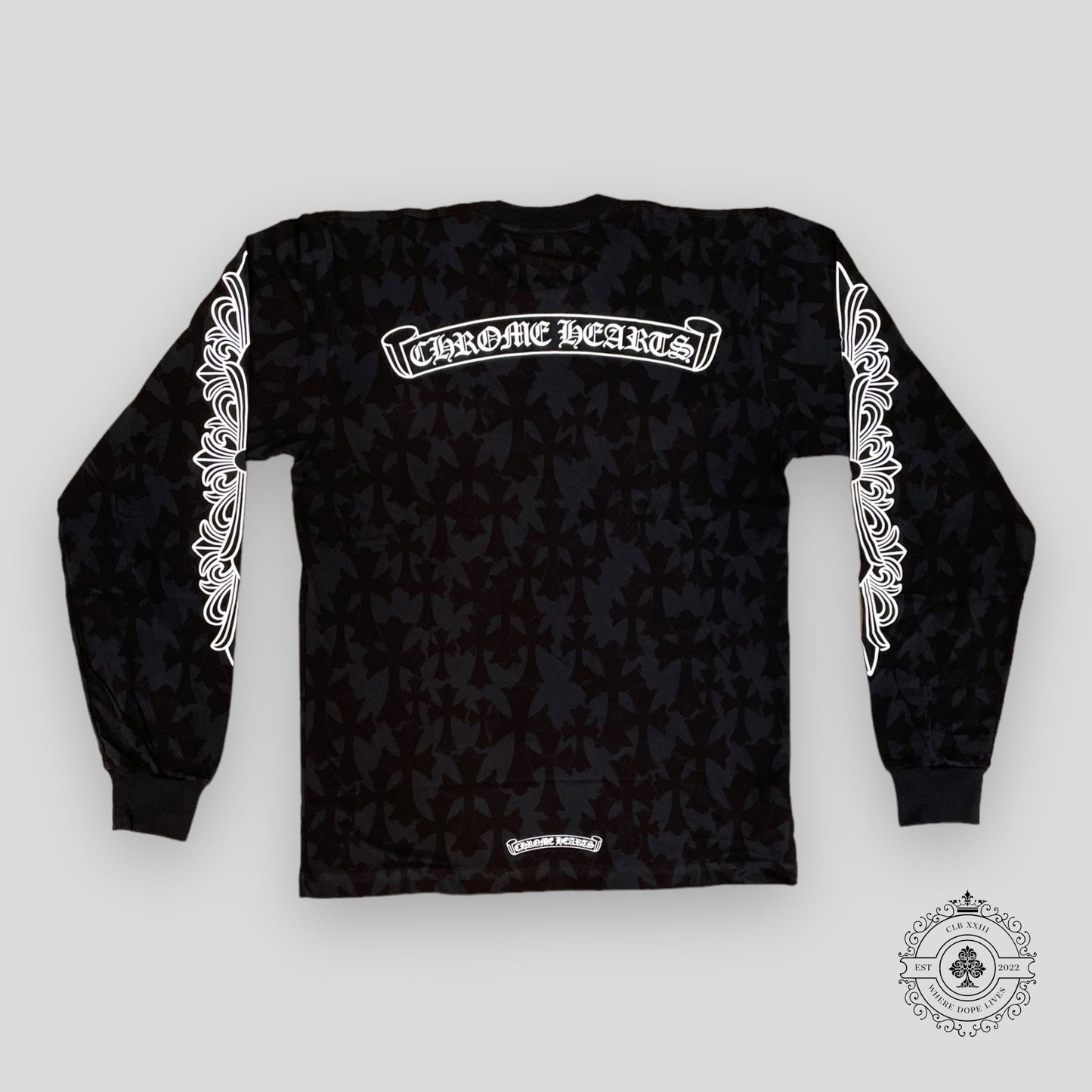 Chrome Hearts Cemetery Cross Monogram L/S Tee