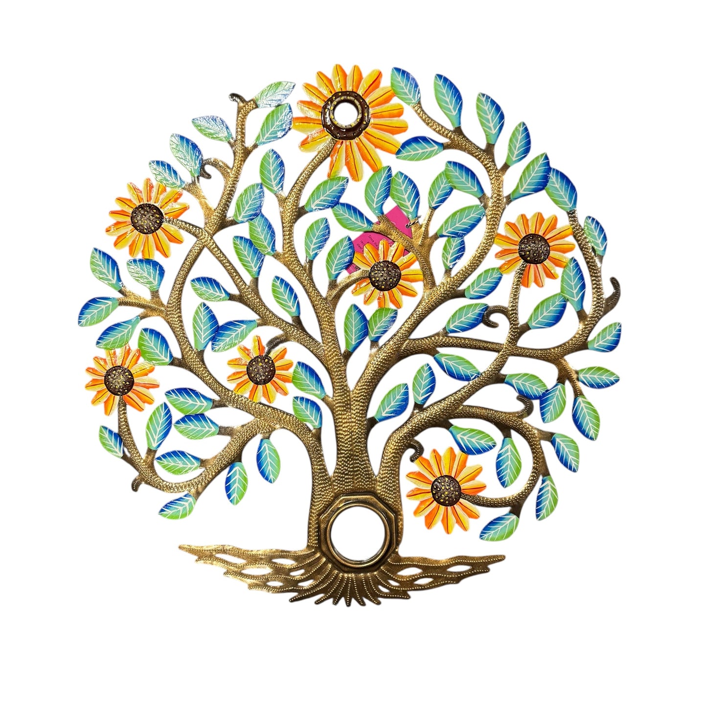 Sun Flowers Tree of Life Oil Drum Top
