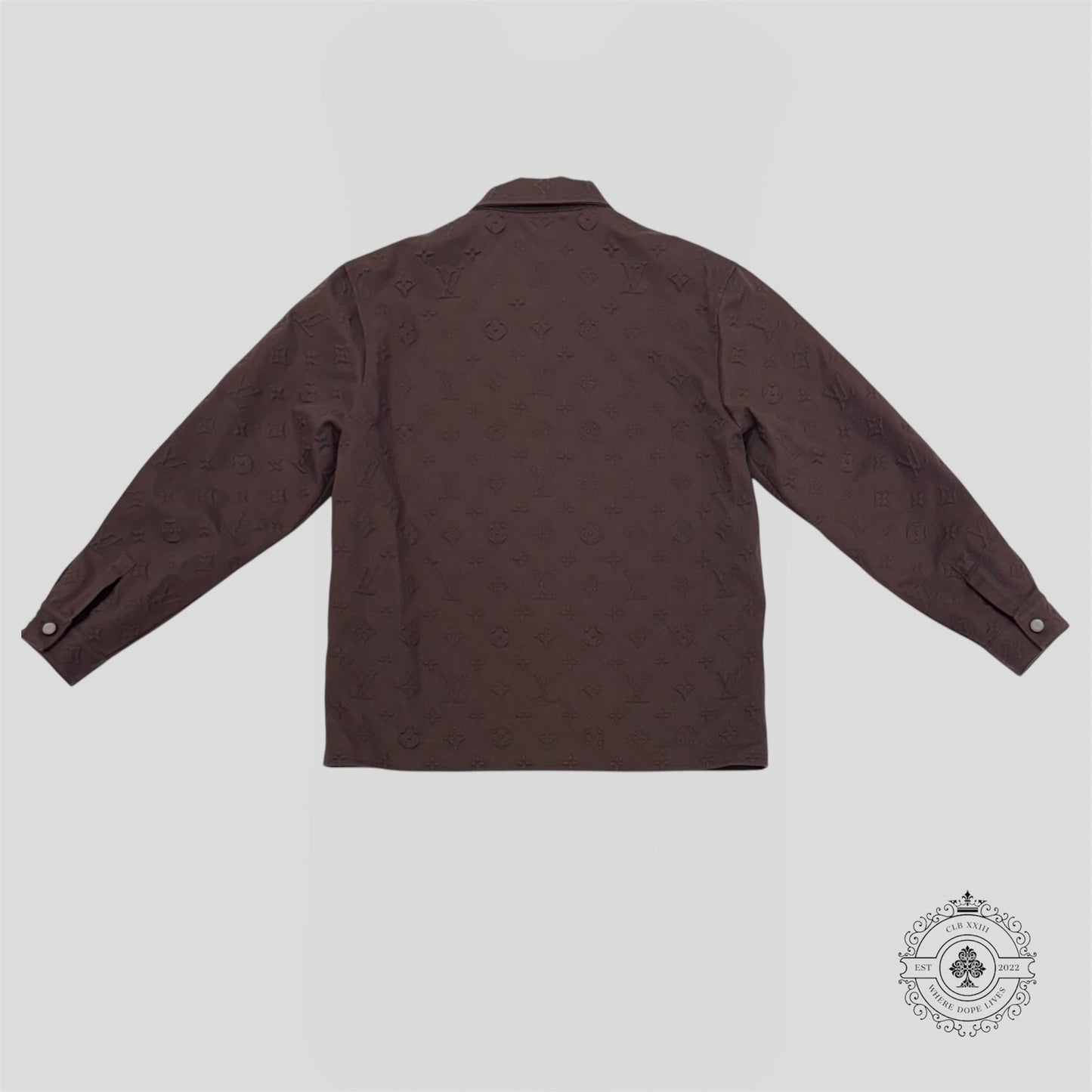 Louis Vuitton Monogram Embossed Overshirt in Brown