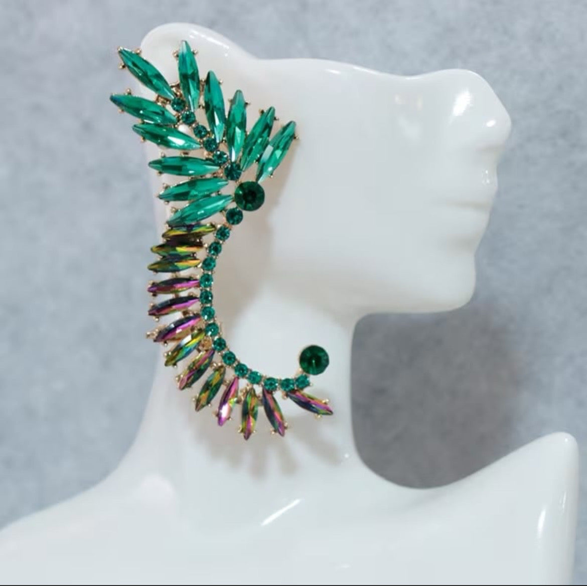 Boho-chic Half Moon Clip On Earrings