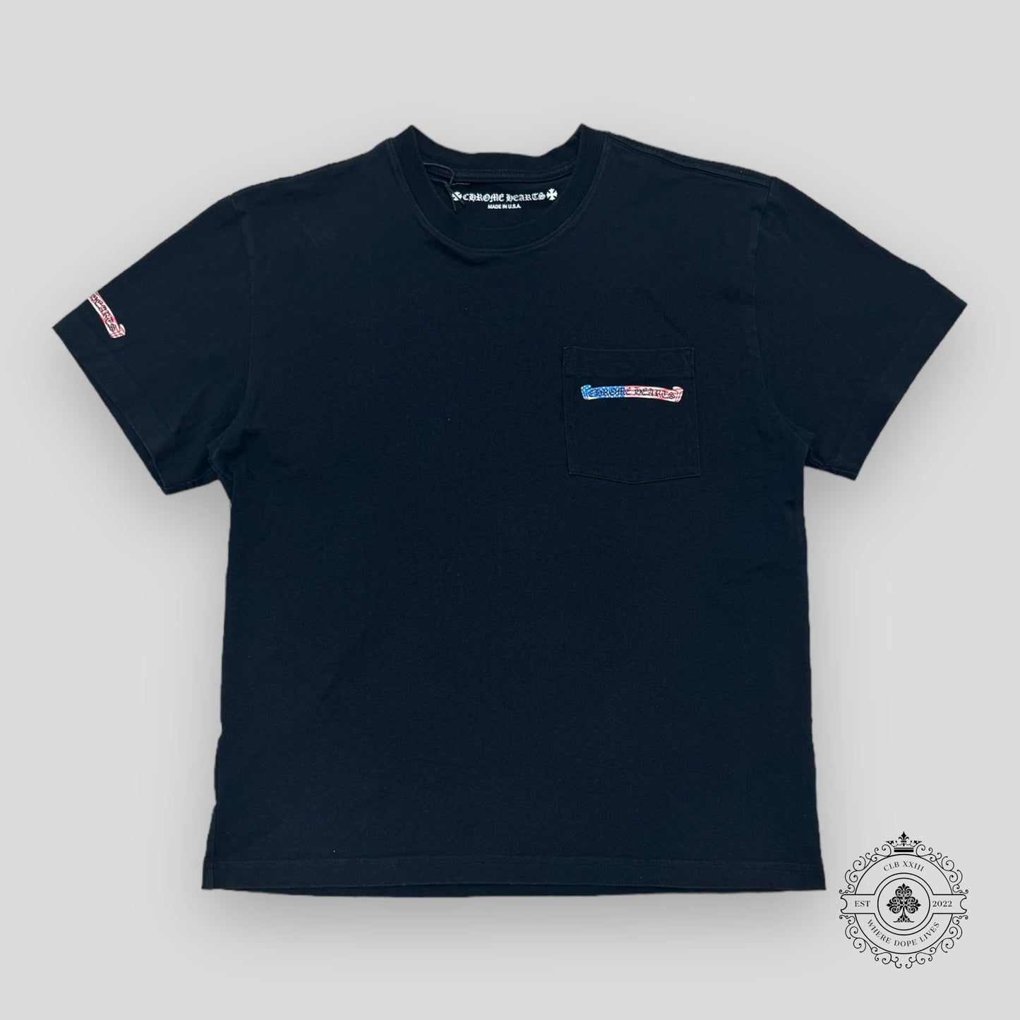 Chrome Hearts Matty Boy American Flag Scoll T-Shirt