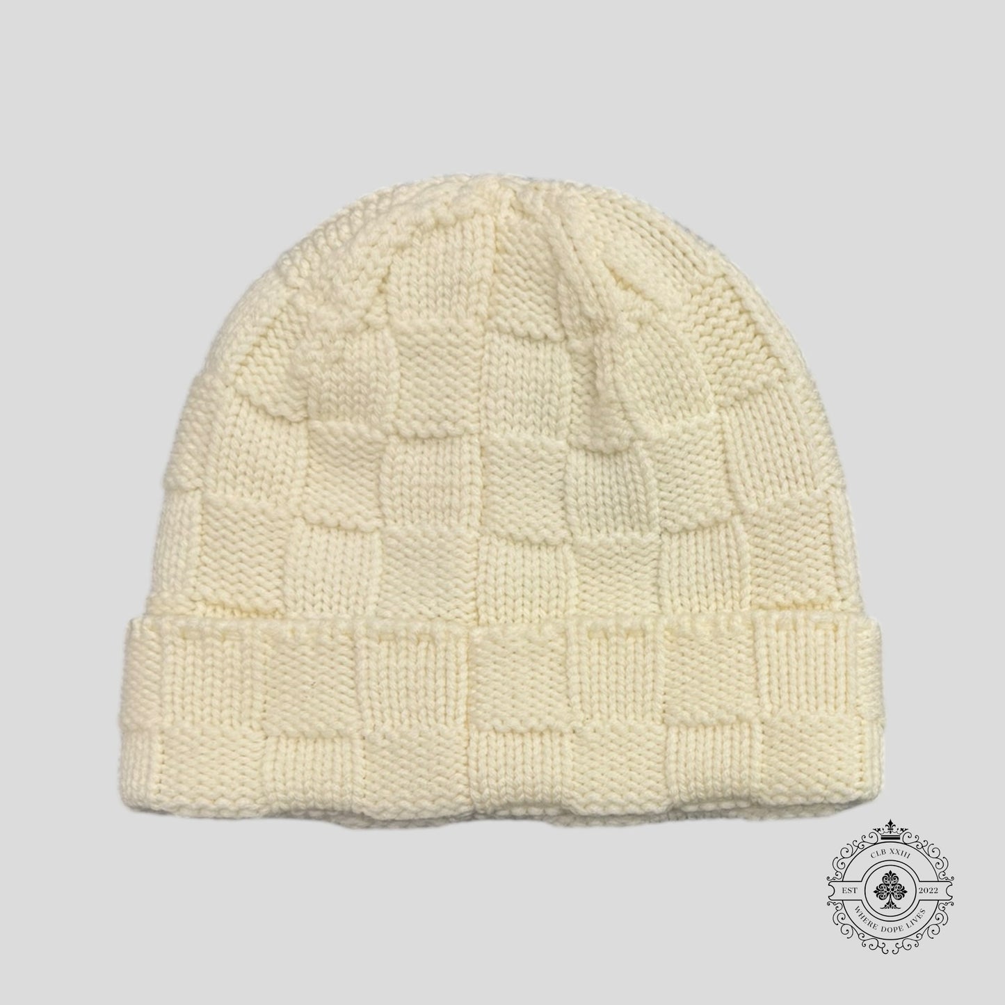 Louis Vuitton Damier Snug Cream Beanie
