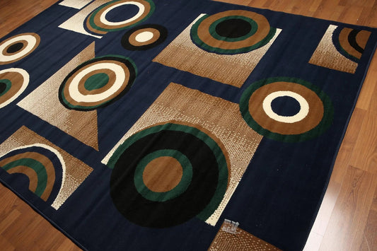 Modern Contemporary Traditional Oriental Area rug Royal Blue 8'x11'-0