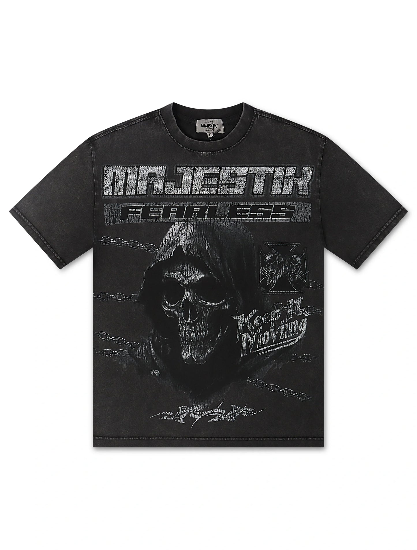 Majestik Keep it Movin Garment Dyed Tee - Black
