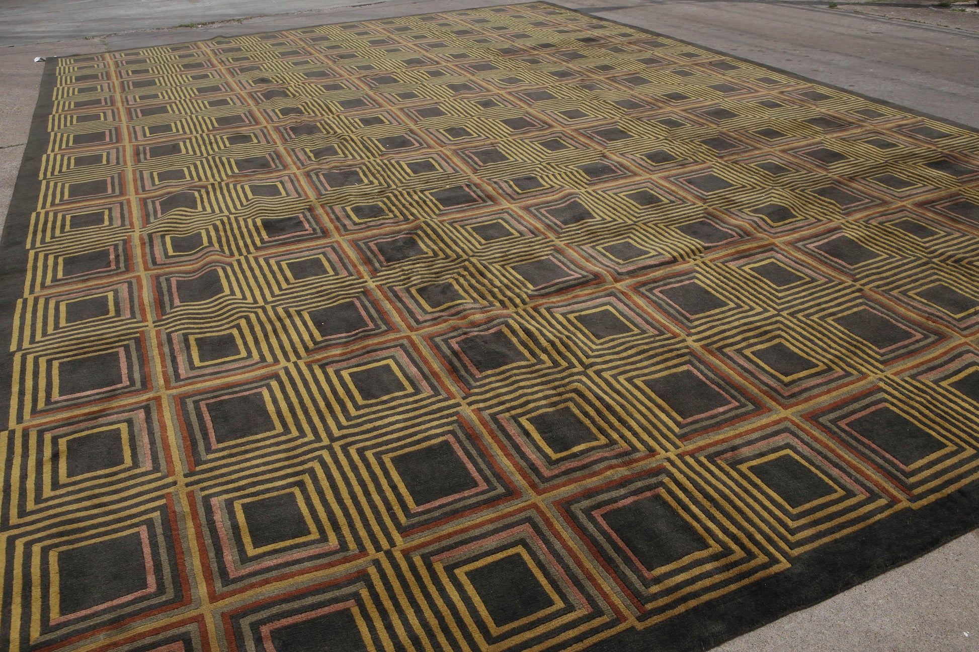 Aga John's Palace Size Hand Knotted Tibetan Wool modern Area rug 17'7"x 25'6"-1