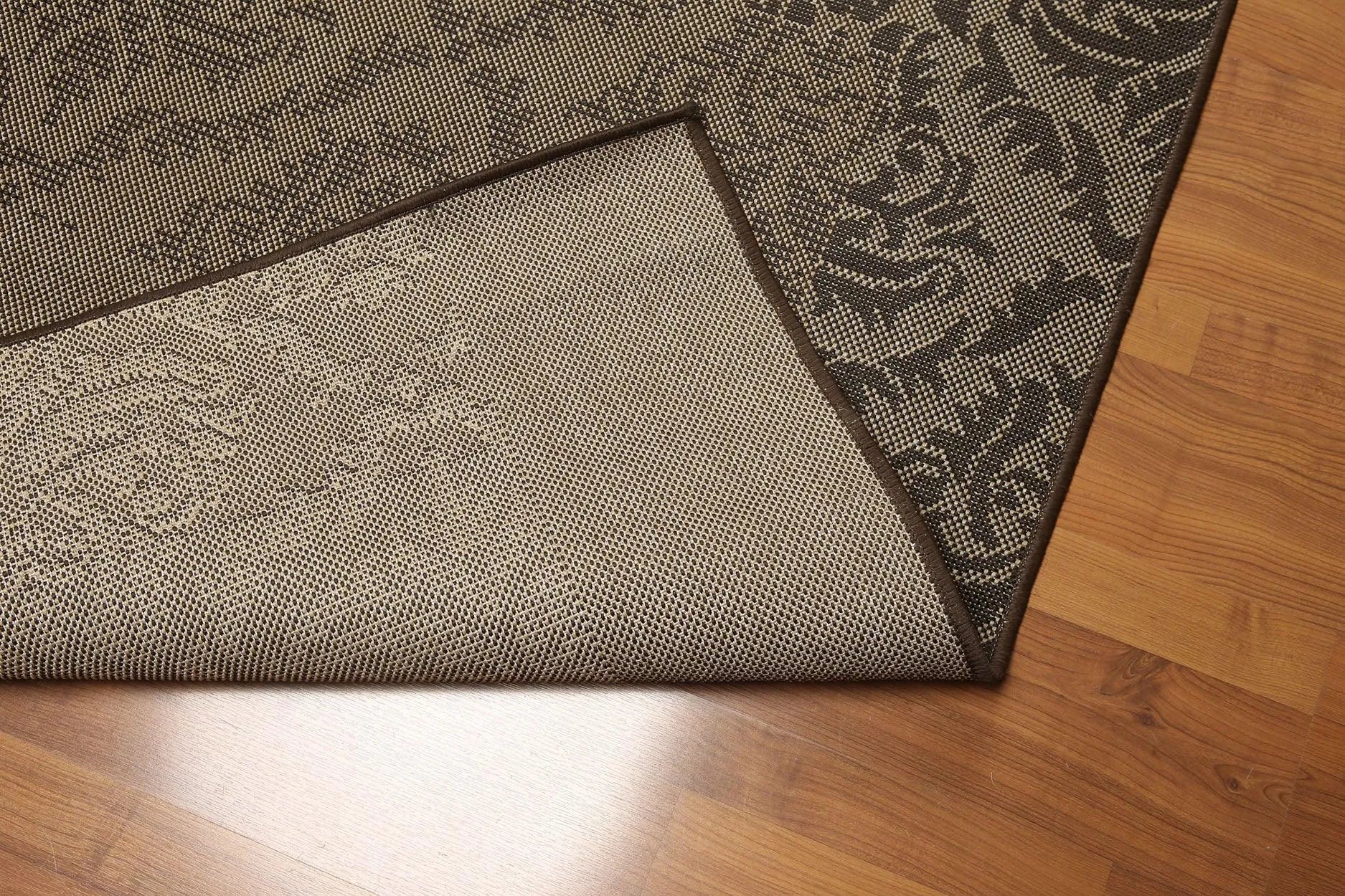 5'x7' Black, Gray, Multi Color Machine Made Polypropylene Indoor Outdoor Turkish Dhurry Rug-2