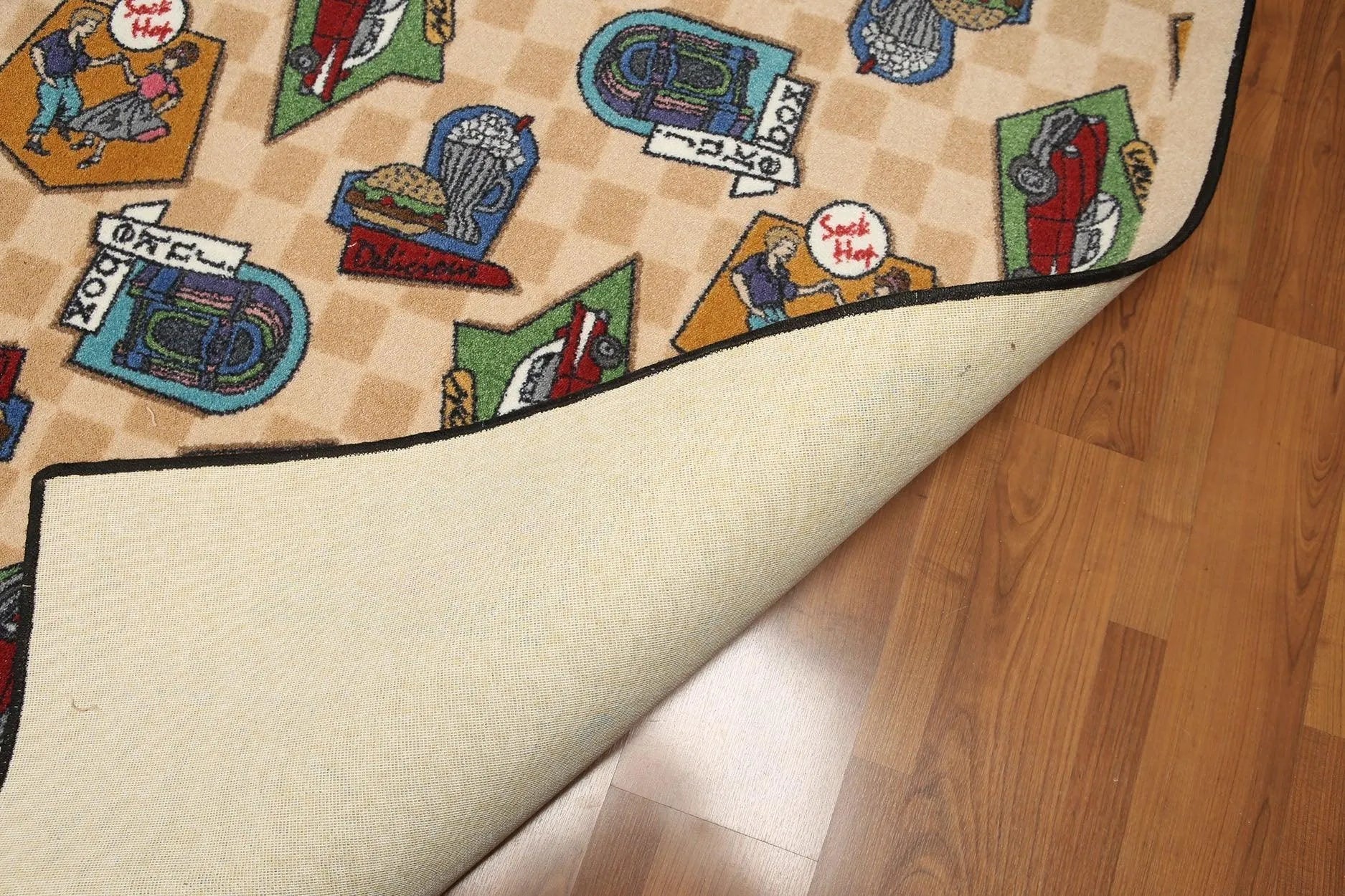5'x7' Beige, Green, Blue, Multi Color Machine Made Polypropylene Indonesian High Density Hand Carved Effect Modern Oriental Rug-2