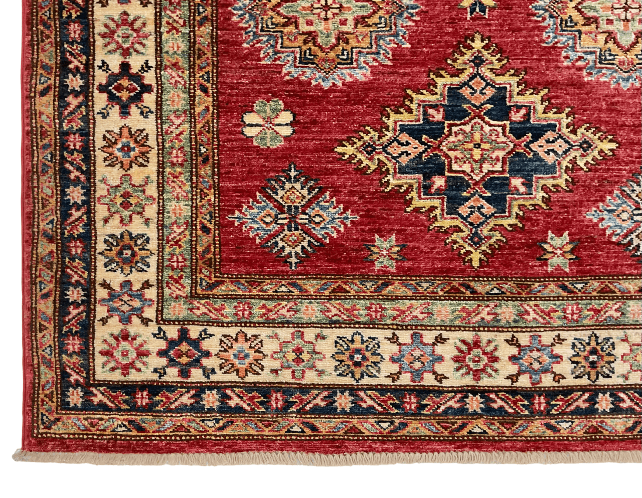 Super Kazak (3'11"x6'02") red/ivory-1