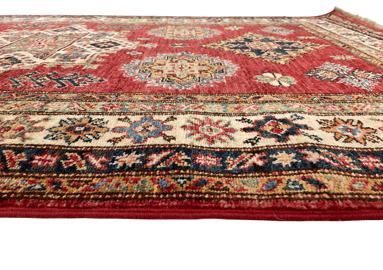 Super Kazak (3'11"x6'02") red/ivory-3