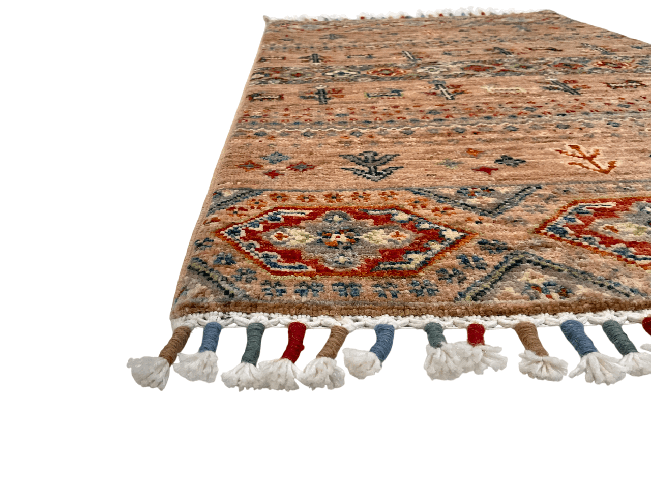 Afghan Gabbeh (2'00"x3'02") adobe/multicolor-2