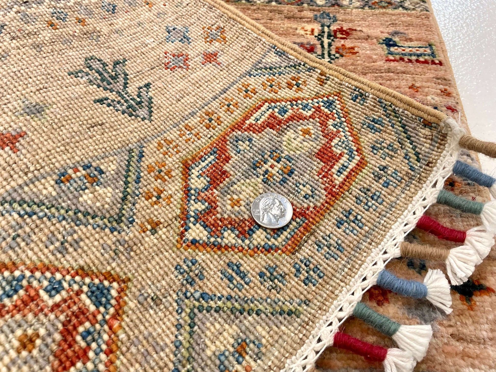 Afghan Gabbeh (2'00"x3'02") adobe/multicolor-3