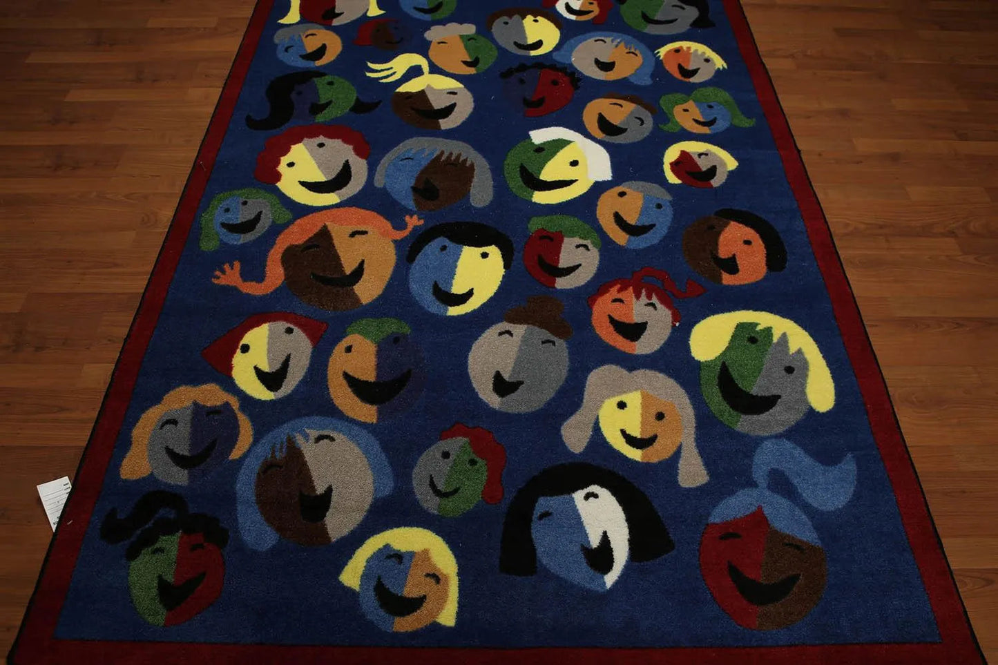 5' x 7' Contemporary Fun Smiles Emojis Area rug Full Pile AOR7432 - 5x7 Blue-1