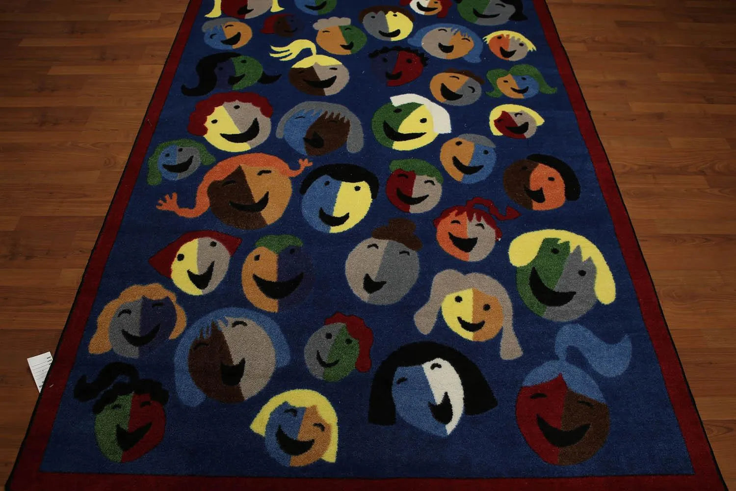 5' x 7' Contemporary Fun Smiles Emojis Area rug Full Pile AOR7432 - 5x7 Blue-1