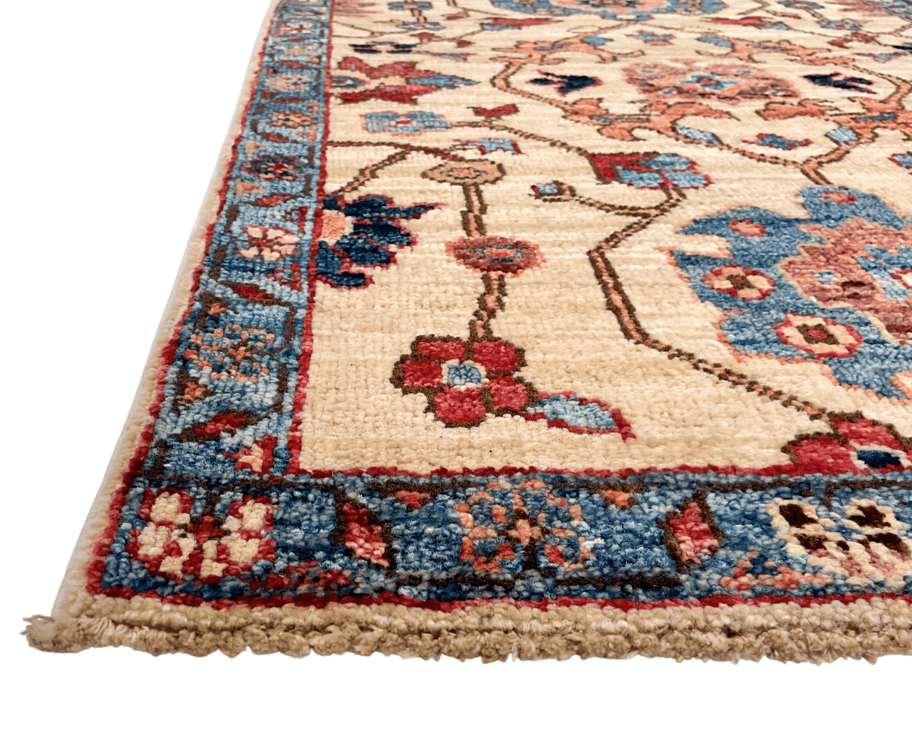 Afghan Ariana (2'00"x3'00") ivory/blue-2