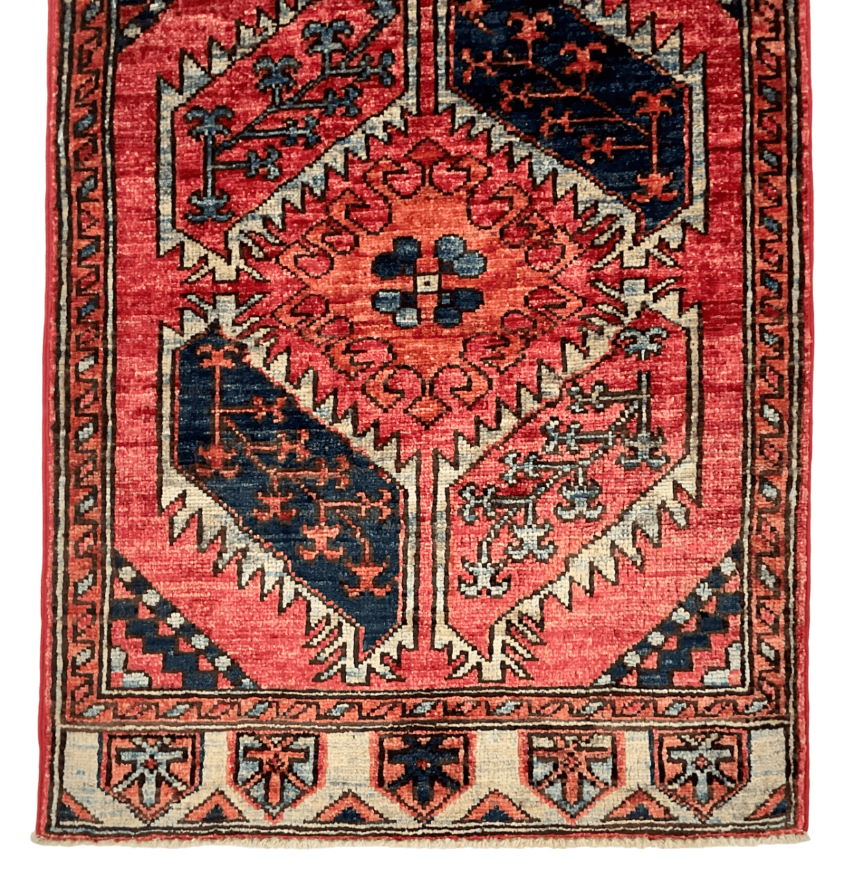 Afghan Ersari Turkomen (2'01"x3'01") red/blue-1
