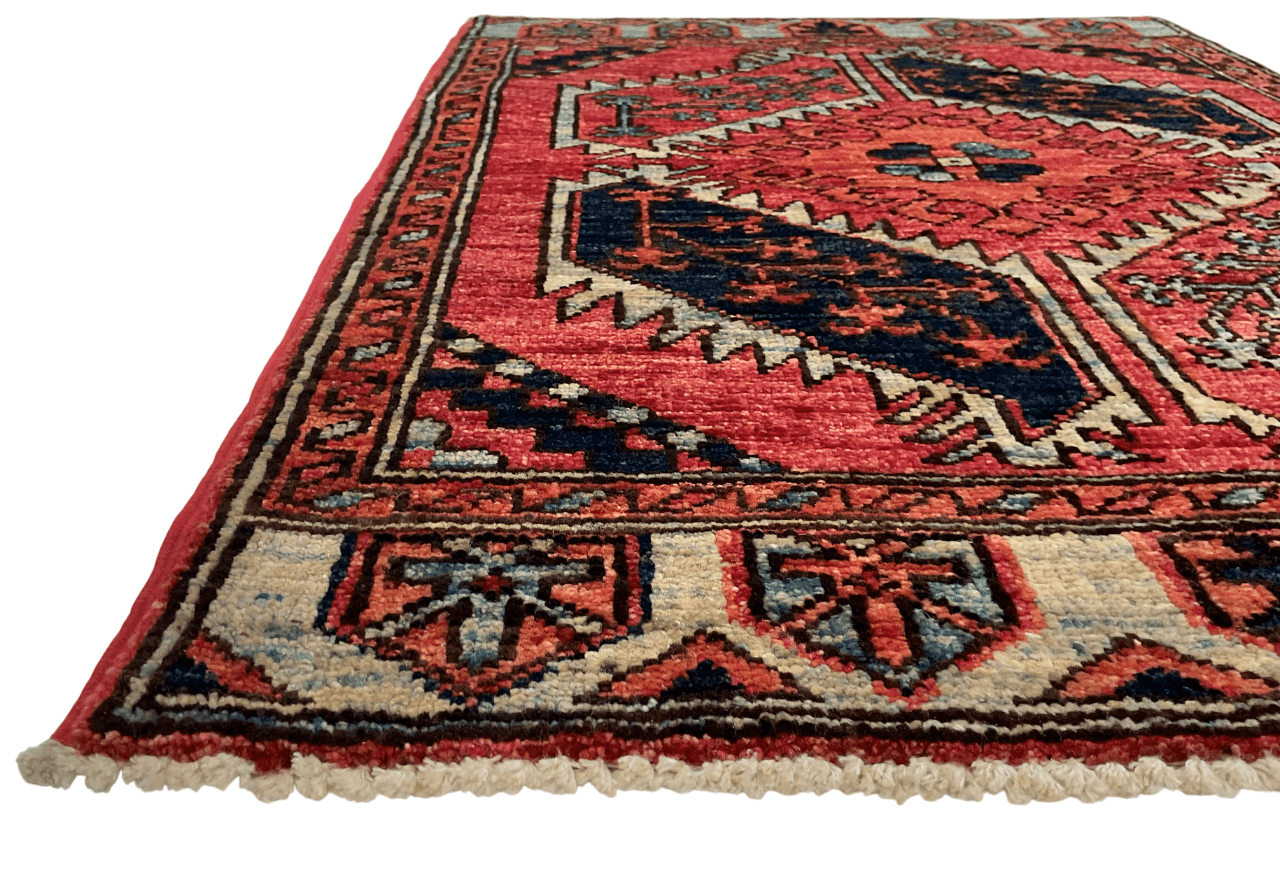 Afghan Ersari Turkomen (2'01"x3'01") red/blue-2