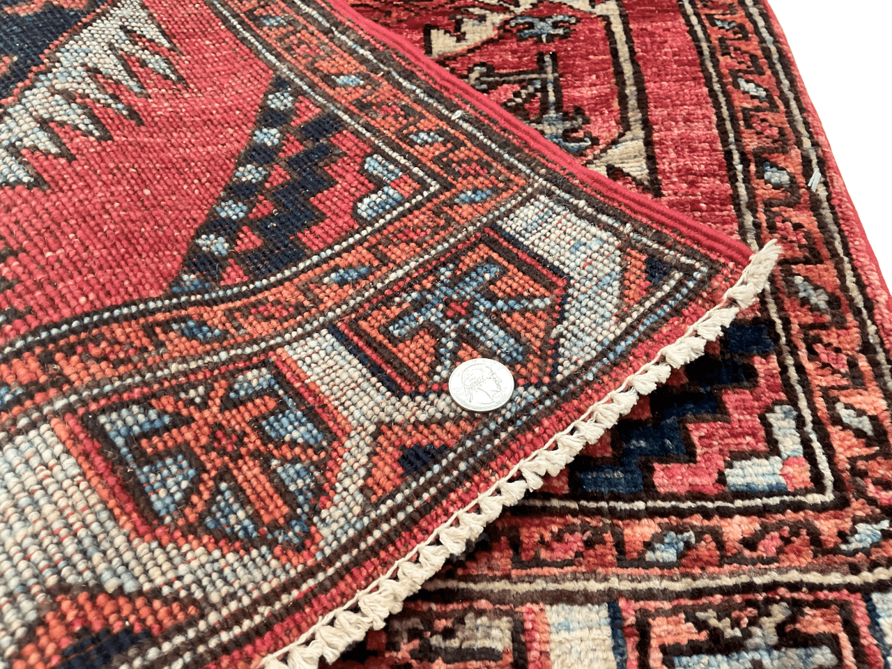 Afghan Ersari Turkomen (2'01"x3'01") red/blue-3