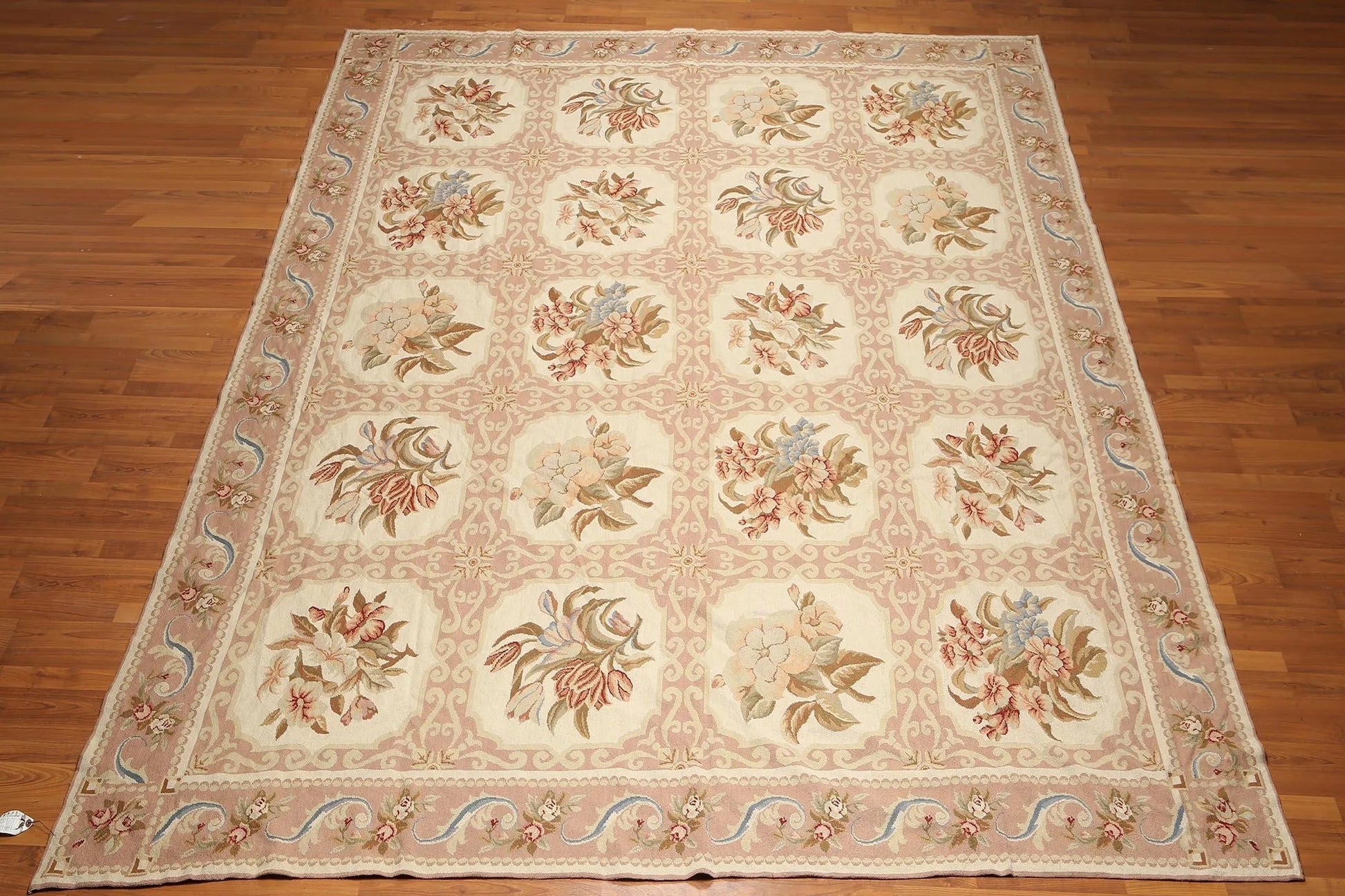 9x12 Aubusson Hand Woven 100% Wool Oriental Area Rug   Beiege-3