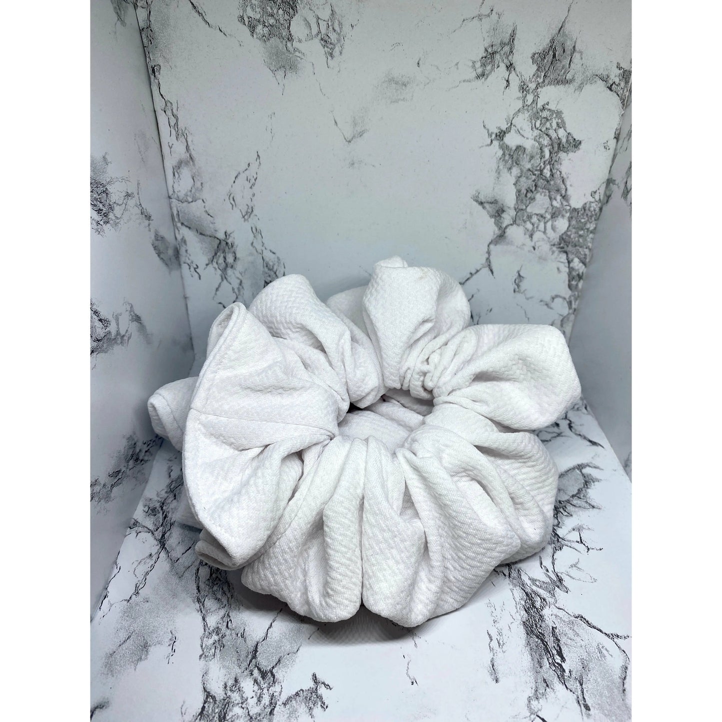 White Bullet Scrunchie