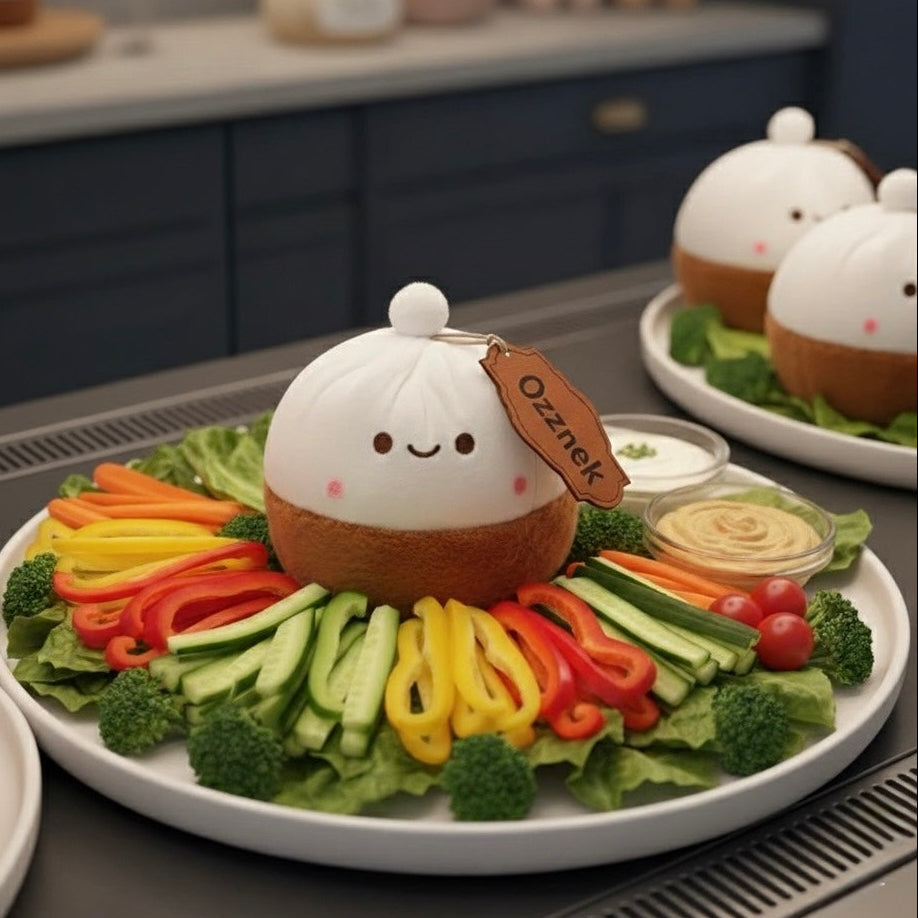 Kawaii Dumpling Plushie | 8" Xiǎo Lóng Bāo Soup Dumpling Plush Toy