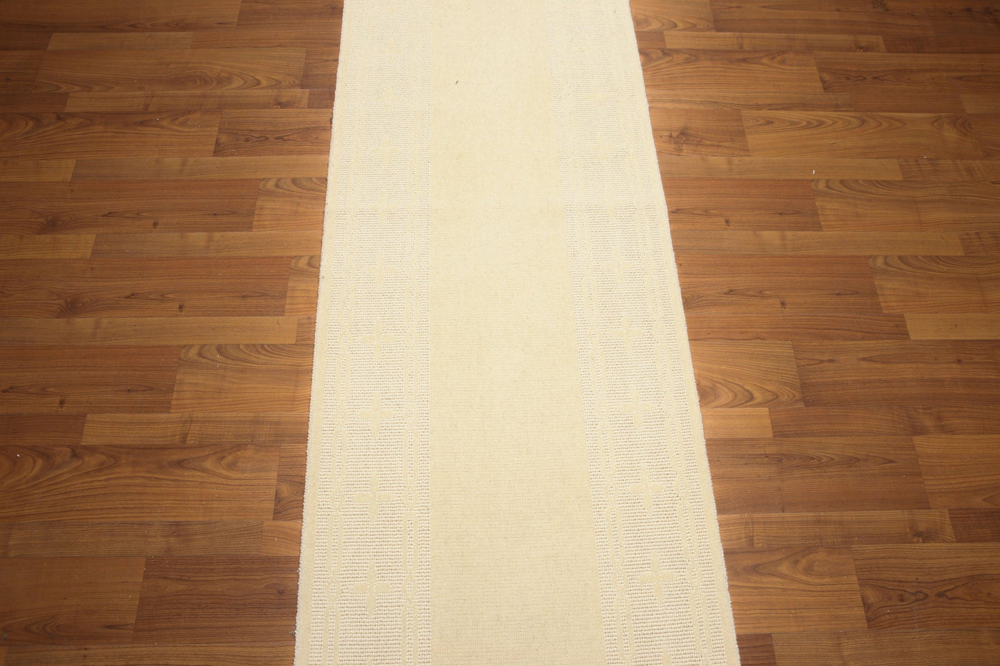 2'4" x 74' Modern Palace Size Runner 100% New Zealand Wool Area Rug Ivory-2