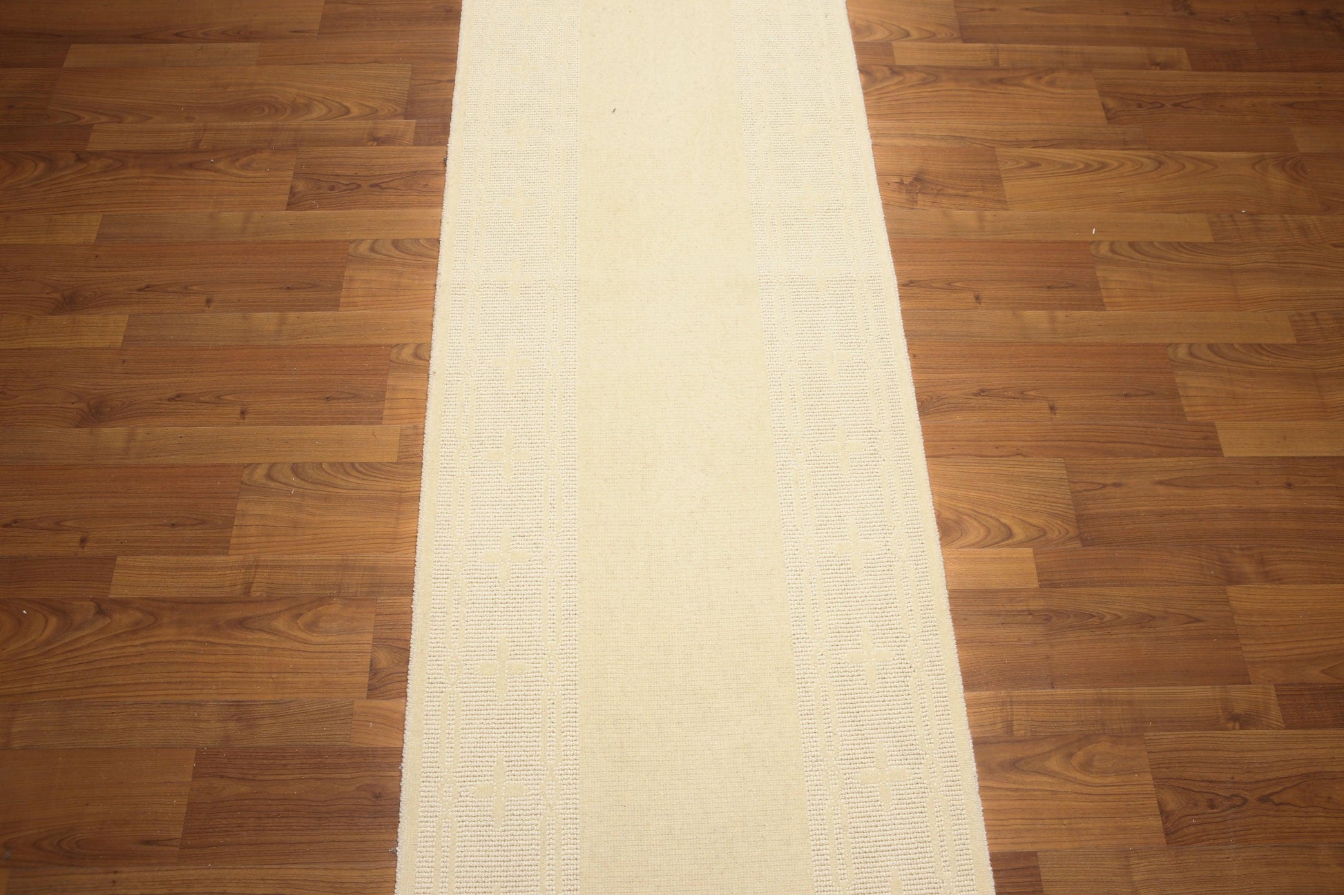 2'4" x 74' Modern Palace Size Runner 100% New Zealand Wool Area Rug Ivory-2