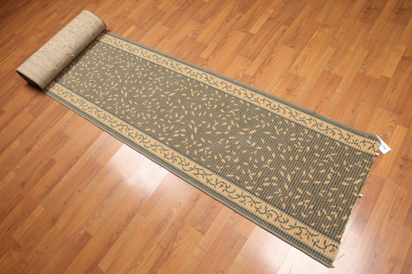 2'6" x 18' Palace Size Runner 100% New Zealand Wool Area Rug Olive-0