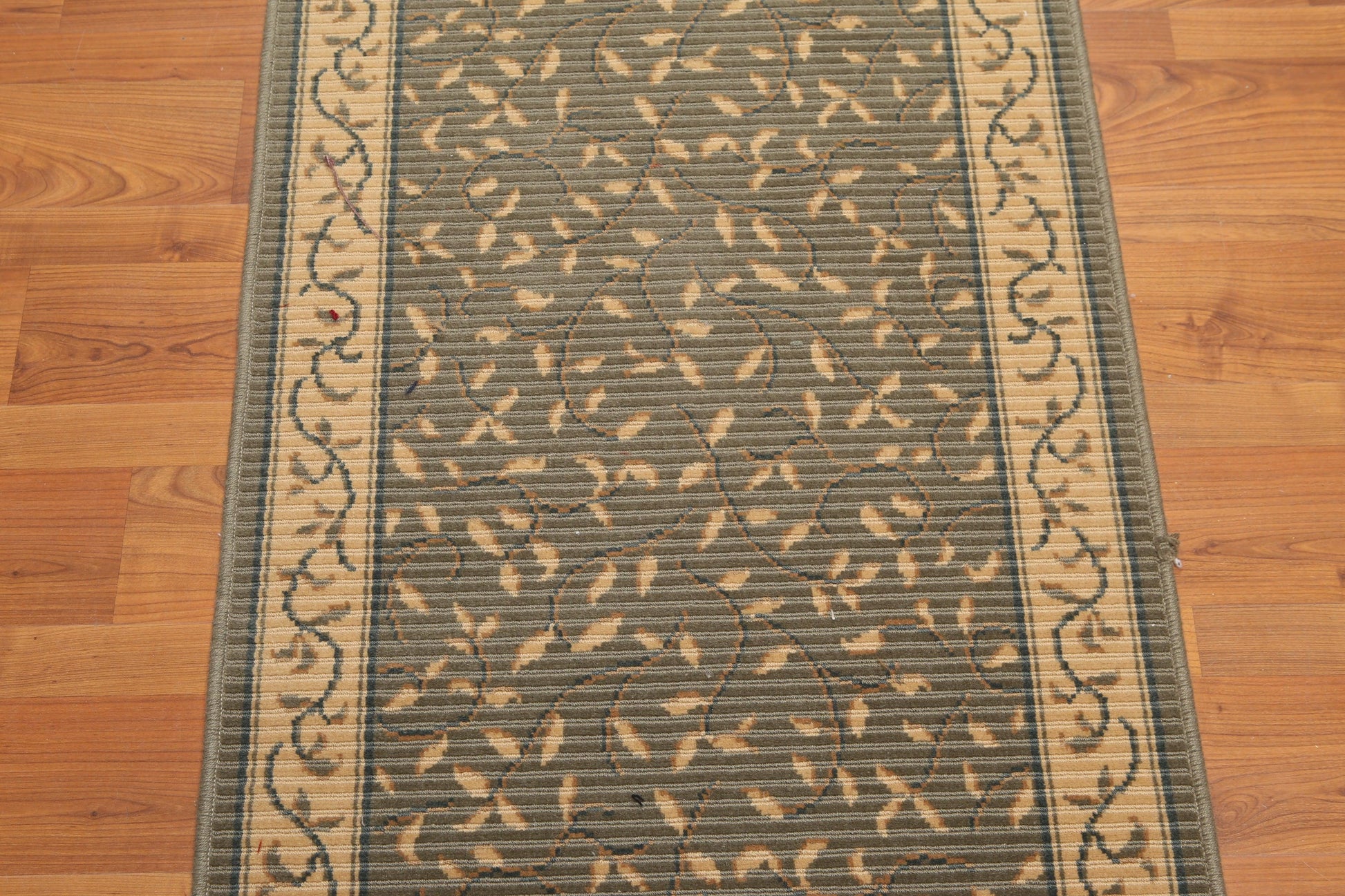 2'6" x 18' Palace Size Runner 100% New Zealand Wool Area Rug Olive-2