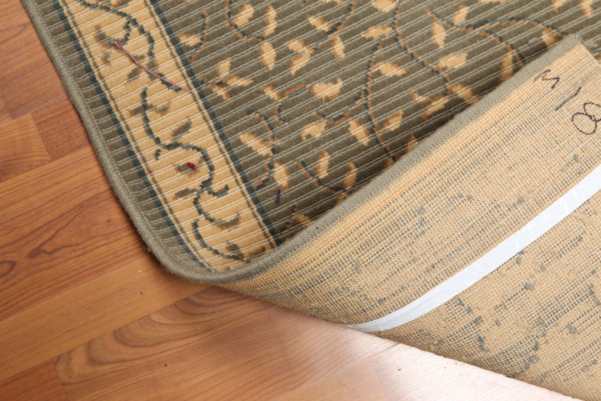 2'6" x 18' Palace Size Runner 100% New Zealand Wool Area Rug Olive-3