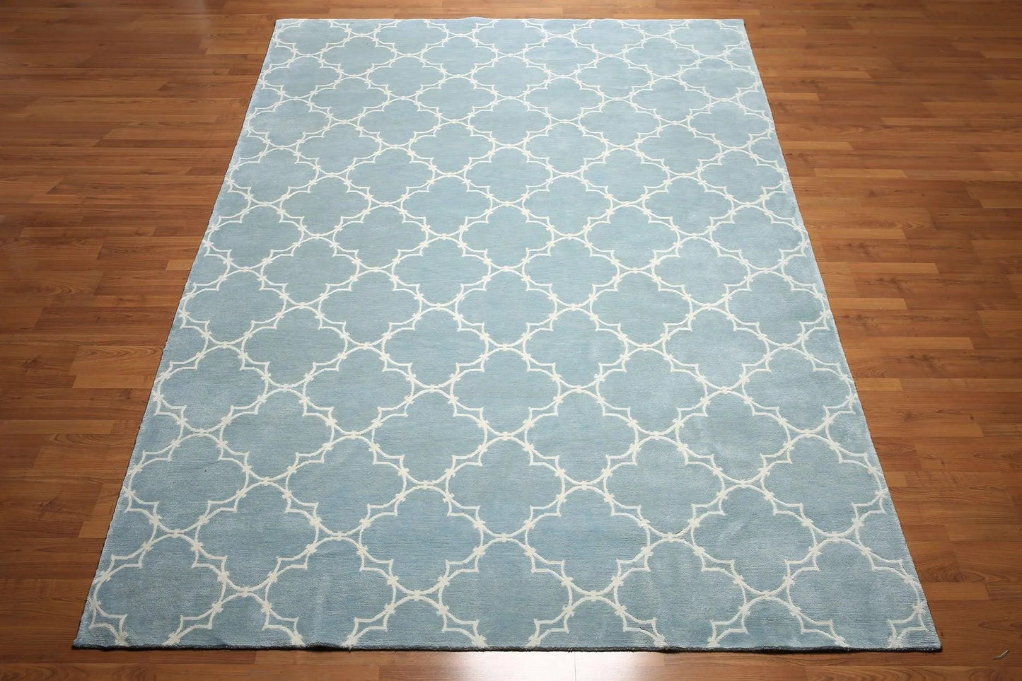 Hand Knotted Tibetan 100% Wool Area rug Blue 8' x 11'-2
