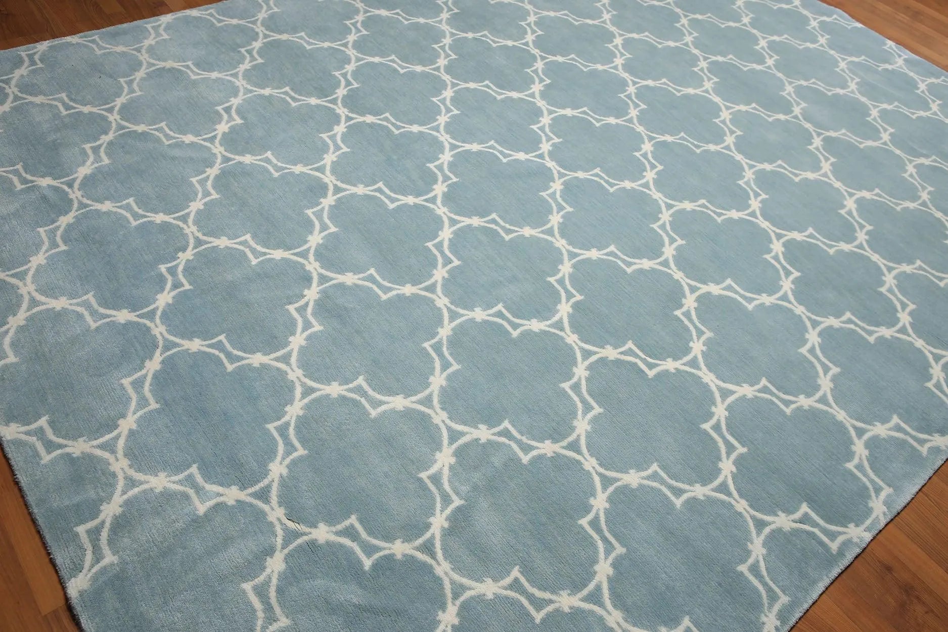 Hand Knotted Tibetan 100% Wool Area rug Blue 8' x 11'-4
